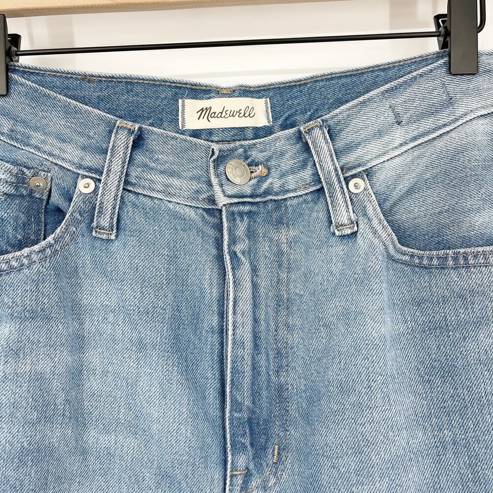 Madewell The Momjean Gilford Wash Ripped Edition Straight Leg High Waist Jean 29 - Picture 8 of 11
